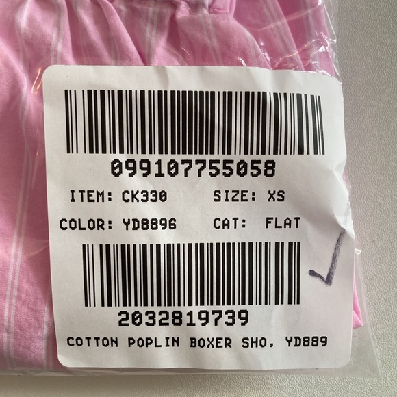 J Crew Womens Cotton poplin boxer short in stripe‎ XS Paris Pink Color - Picture 3 of 4